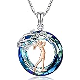 KoyeKei Sport/Music Necklace for Women 925 Sterling Silver Crystal Pendant Tree of Life Jewelry Gifts for Sport Players