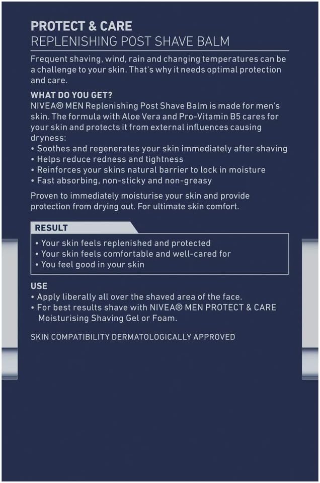 Nivea Men Replenishing Post Shave Balm 100ml, 100 ml (Pack of 1) - Image 3