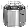 only fire Stainless Steel Grill Cooking Smoking Attachment, Charcoal, Rib Hanging System for Weber 22 inch Kettle Grills - Turns Your Kettle into Smoker