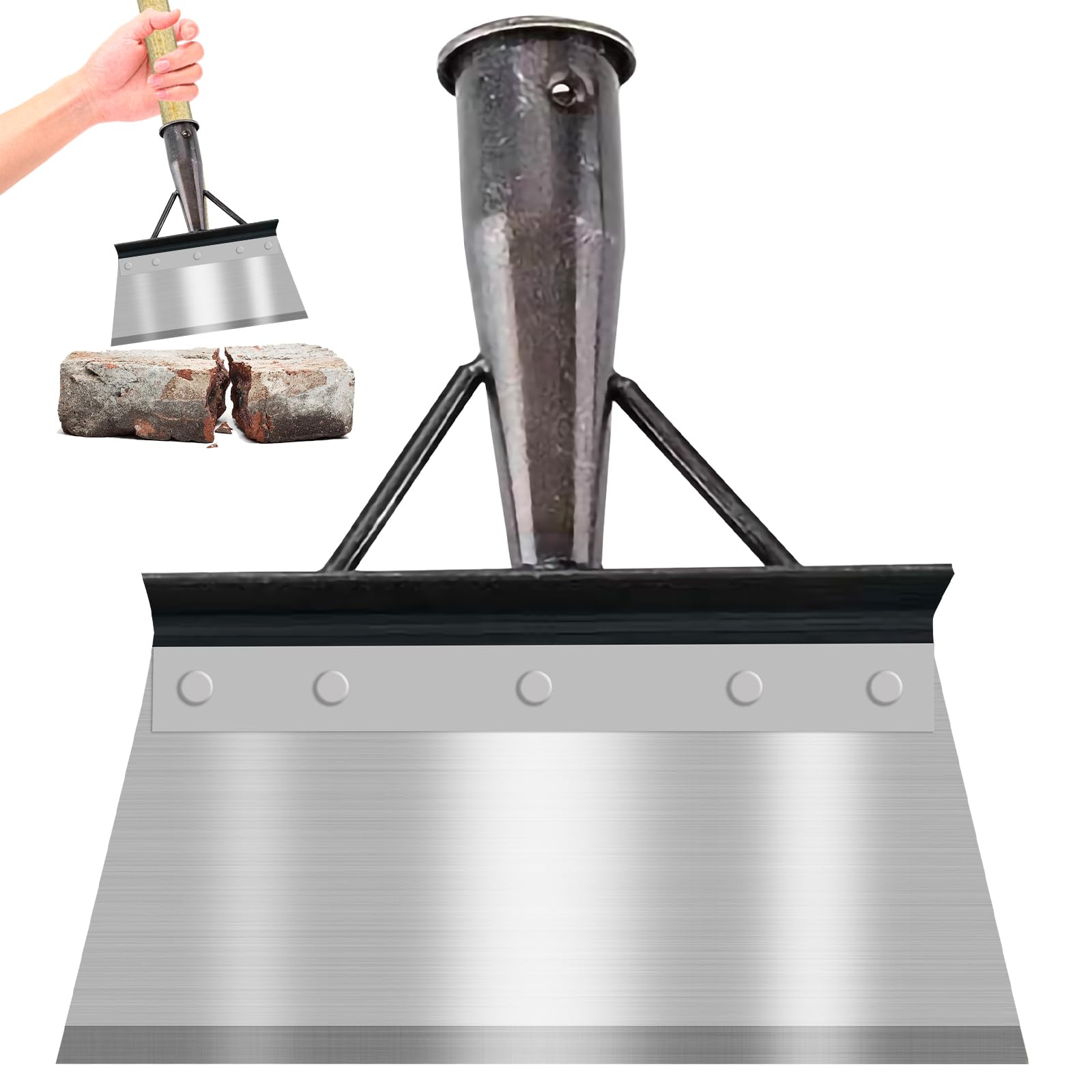 BJPERFMS Multifunctional Garden Cleaning Shovel, Cleaning Shovel for Grass, Multi-Functional Outdoor Garden Cleaning Shovel, 23CM Multifunctional All-Steel Garden Cleaning Shovel for Farm Garden