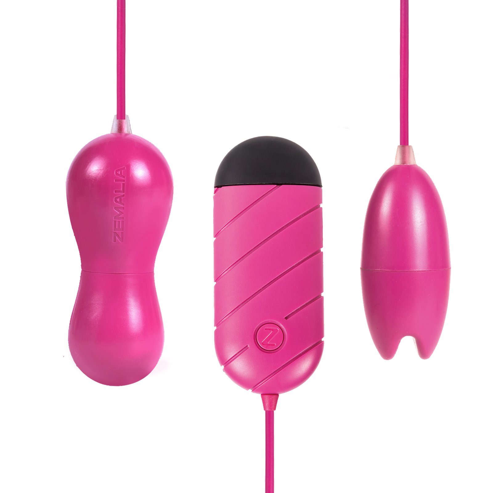 ZEMALIA Ada Double Egg Bullet Vibrators with Remote Control Easy Function Massager for Women or Couples