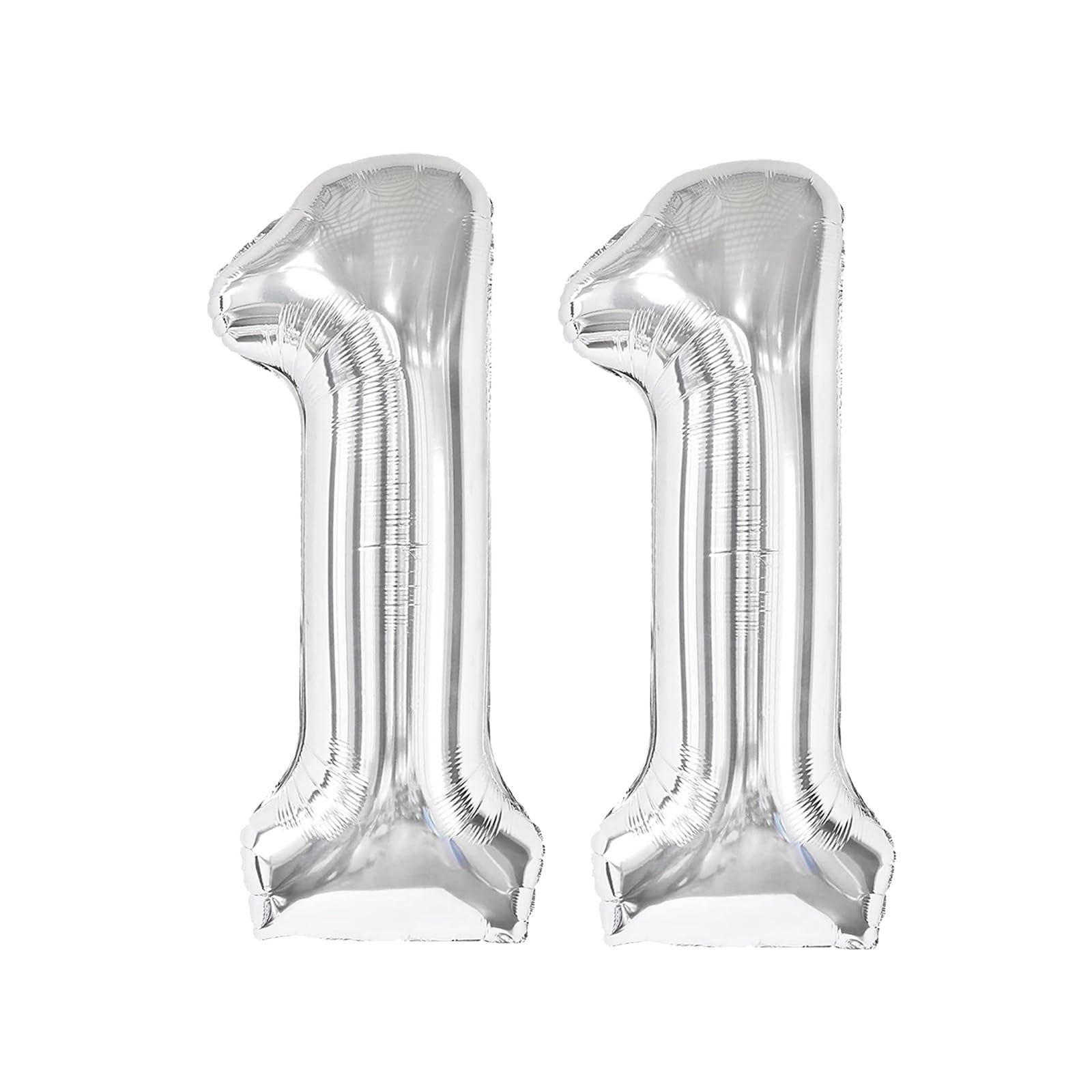 Photo 1 of 11 Balloon - Silver Birthday Number Balloons, 40 Inch Large Foil Balloons for Men Women Boys Girls Silver Themed Birthday Decorations