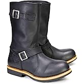 Milwaukee Leather MBM9066 Men's Antique Black Classic Engineer Motorcycle Riding Boots - 13