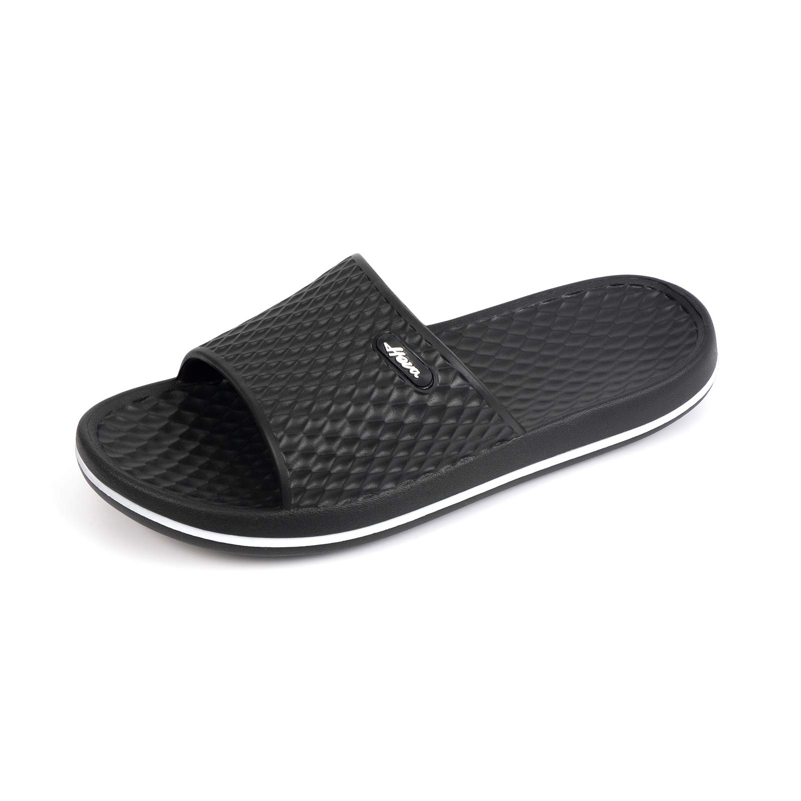 Photo 1 of FUNKYMONKEY Womens Bathroom Shower Slippers Indoor Home Beach Non Slip Sandal (9 M US, Black/FMB)