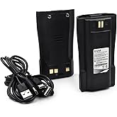 elxjar (2-Pack) 7.4V 3800mAh BF-1909 Replacement Battery for DR-1909U, AR-1909U UHF 10W DMR Two-Way Radios