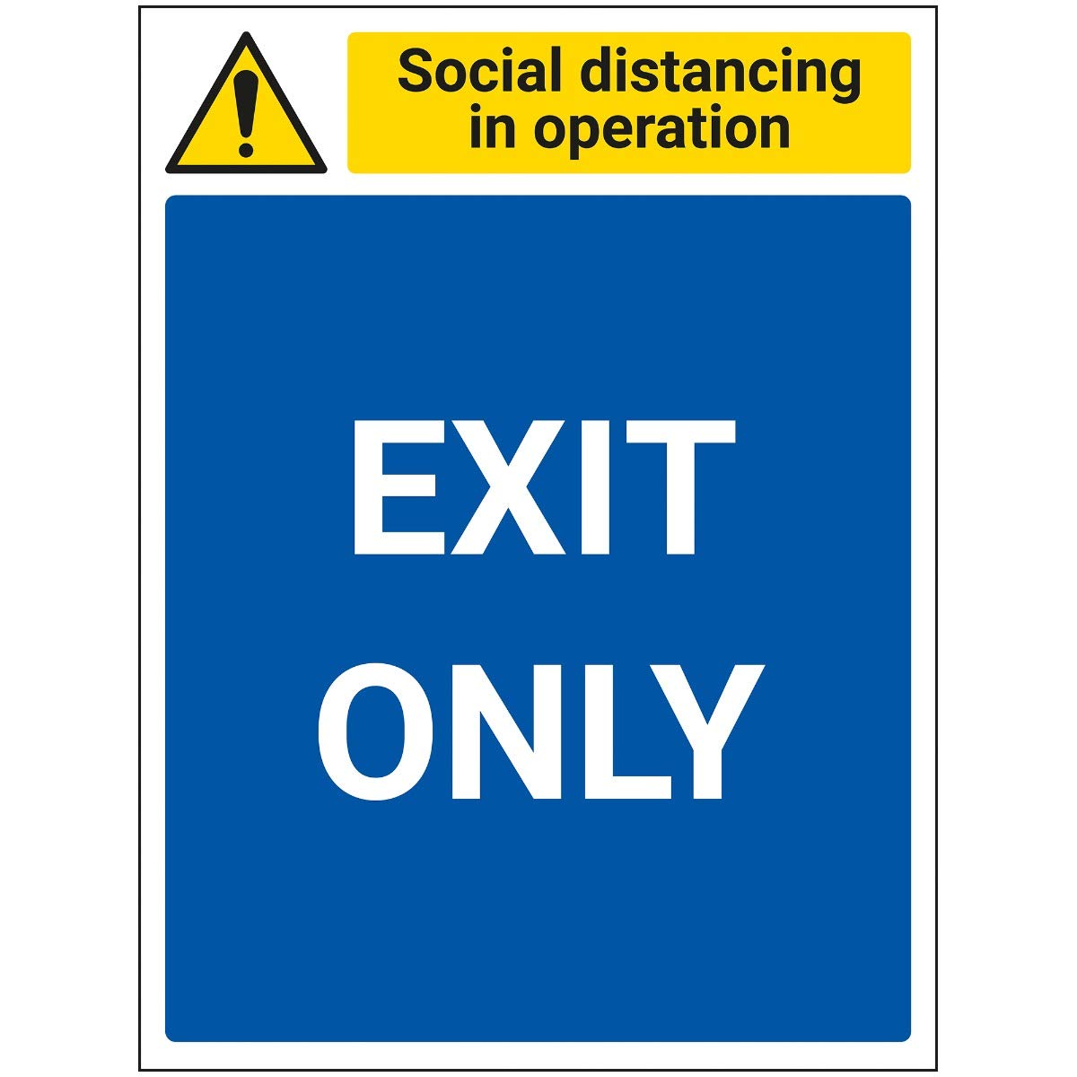 V Safety SD In Operation - Exit Only - 300mm x 400mm - Self Adhesive Vinyl