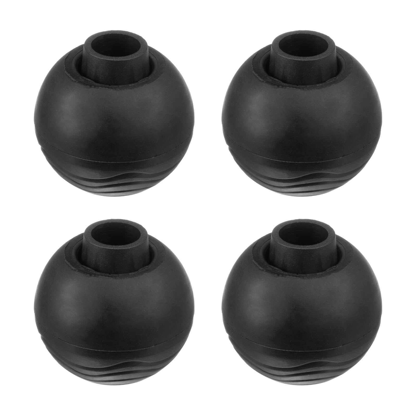 M METERXITY 4-Pack Camping Chair Foot Pads, 15mm Rubber Anti-Sinking Folding Camp Chair Replacement Feet for Fishing/Hiking/Picnic/Hardwood Floors/Tile/Outdoor Chair Leg Caps [Black]