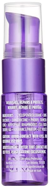OBLIPHICA SEABERRY LEAVE IN HAIR SERUM FOR MEDIUM & COURSE HAIR – VITAMINS AND OMEGAS FOR FRIZZ FREE & NOURISHED HAIR – HAIR SERUM FOR DRY HAIR AND GROWTH – 0.5 FL OZ