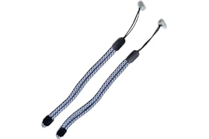 MUAGOCHIC Improved Replacement Reflective Wrist Straps for Oculus Quest 2 Gen Controller, Sturdy Comfy Adjustable Hand Strap for Oculus, Easy Attach White Resin Stopper for Oculus Controllers