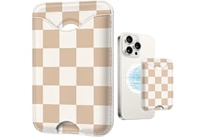 TOXXU Checkered Magnetic Wallet for Magsafe Compatible with iPhone 17/16/15/14/13/12 Series Pro Max Plus Air (Phone Magnet Ca