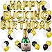 Gold Birthday and Champagne Balloon Set - Birthday Party Decorations - 21st - 30th - 40th - 50th - Funny Birthday Party Supplies