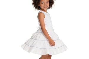 Lismyakey Girls Petticoat 3 Hoops Petticoat Kids Wedding Dress Full Slip Girl Crinoline Skirt Bridesmaid Crinoline Drawstring