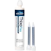TotalBoat Thixo Flex Flexible Epoxy Glue - 185ml Tube &amp; Mixing Tips | Thickened Epoxy Adhesive; Bonds and Seals Aluminum, Damp Wood, Marine/Interior/Exterior; Fits Standard Caulk Guns