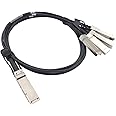 Wiitek 3 Meters QSFP+ to 4 SFP+ DAC Breakout Cable, QSFP-4SFP10G-CU3M, 40G QSFP+ Direct Attach Copper Cable, 30AWG Black, for Cisco, Ubiquiti, D-Link, Juniper, Huawei, Mellanox, Mikrotik, Extreme