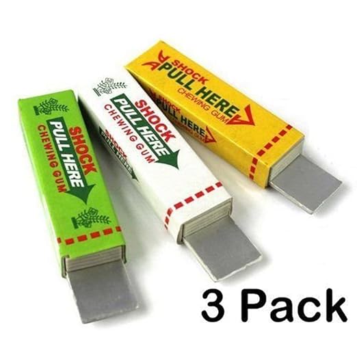  Ouyawei 3pcs Electric Shock Chewing Gum Tricky