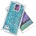 Samsung Galaxy Note 4 Case-Yerwal Creative Design Transparent Flowing Bling Glitter Quicksand Stars Hard Plastic Transparent Case Cover for Samsung Galaxy Note 4(Blue)