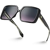 VISOONE Oversized Square Sunglasses Womens Big Large Wide Designer Trendy Fashion Accessories UV400 Protection Shades Harvard