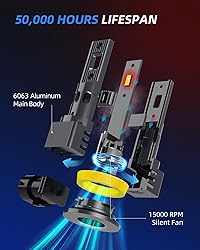 RCJ H11 Bulb, H8 H9 H16 Fog Bulbs 100W 30000LM