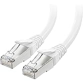 Cable Matters [Cat8 Certified] 40Gbps Long Shielded Cat 8 Ethernet Cable - 50ft, 2000Mhz Category 8 Ethernet Cord, Cat8 Cable for Gaming, White