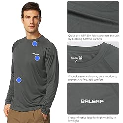 baleaf Men's Sun Protection Shirts UV SPF T-Shirts