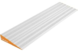 LIEKUMM 2" H x 35.4" W 1700LBS Capacity Splicable Ramp, Threshold Ramp for Transition Threshold, Step, Doorways, Supermarket and Garage, Detachable Lightweight Aluminum Non Slip Threshold Ramp