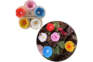 Generic 5 Packs Bee Cups for Garden, Resin Bee Watering Station, Pollinator Watering Cup for Outdoor Garden Courtyard Decor