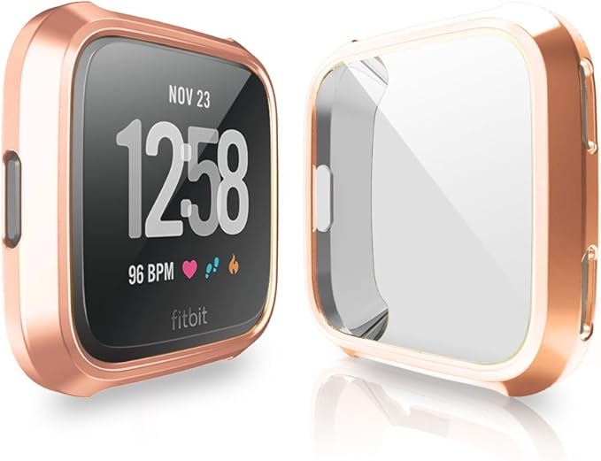 Screen Protector Case for Fitbit Versa, Haojavo Soft TPU