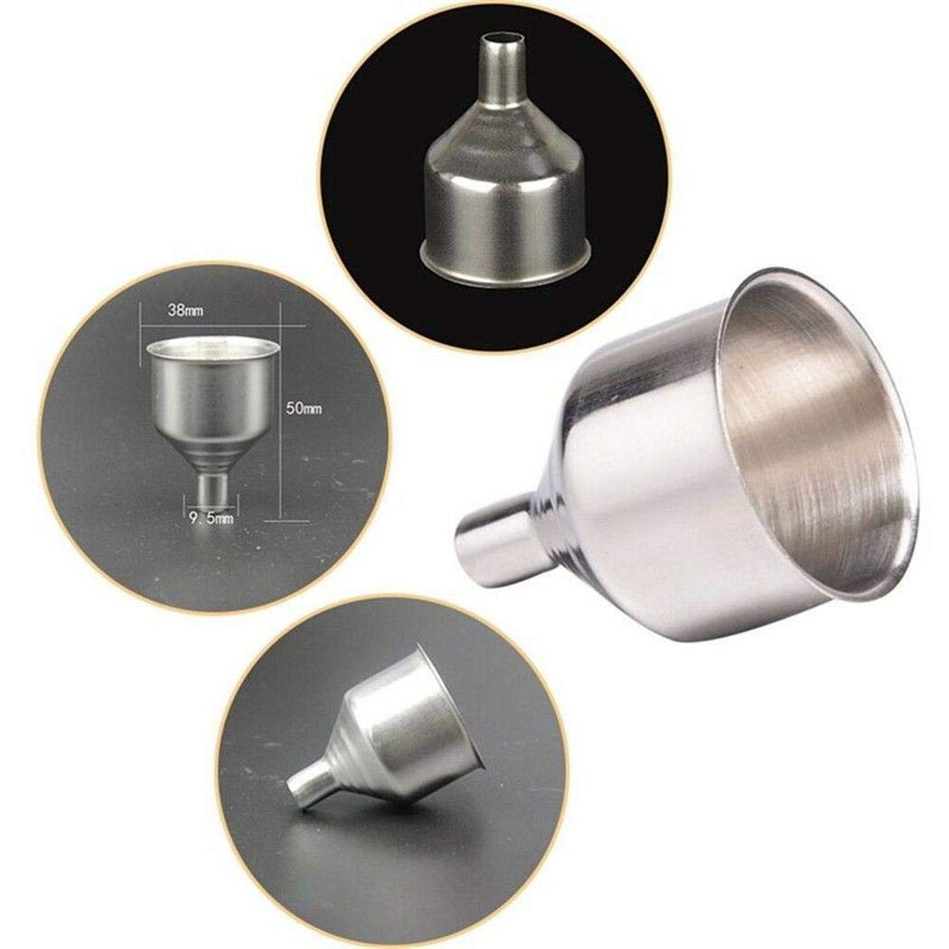 Piokikio Stainless Steel Funnel Small Mouth Funnels for Filling Small Bottles Kitchen Tool