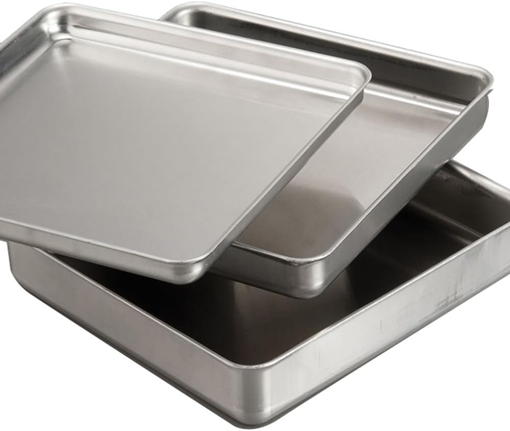 American Metalcraft SQ820 Pizza Pans, 8.65" Length x 8.6" Width, Silver