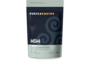 PURICA Equine Vegan MSM Powder 1kg, Horse Supplement for Healthy Joints & Flexible Movement, Supports Shiny Coat & Recovery, 