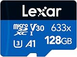 Lexar 128GB microSDXC UHS-I Card A1 Class 10 U3 V30 + SD Adapter