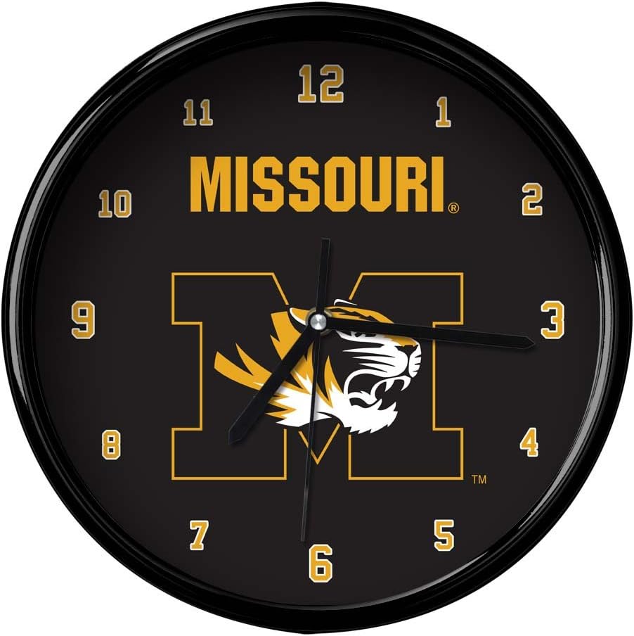 The Memory Company NCAA University of Missouri Official Black Rim Basic Clock