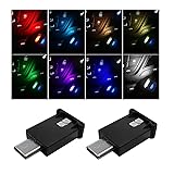 povtii 2PCS USB Type C LED Ambient Light, Mini 8