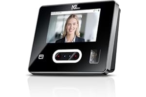 NGTeco Time Clock Cloud-Based with Tuch Screen, 4-in-1 Remote Control Time Clocks for Employees Small Business, Face/Fingerprint/Card/PIN, 2.4GHz&5GHz WiFi, Software & App, 10 IC Cards, 0 Monthly Fee
