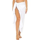 SHU-SHI Sarong Swimsuit Coverup for Women Pareo Long Beach Bathing Suit Wrap with Coconut Clip