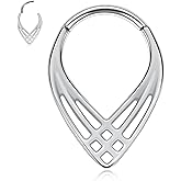 PEAKLINK 16G Septum Jewelry Septum Ring and Earrings - Daith, Rook, Conch, Helix, Tragus Piercings - Surgical Steel