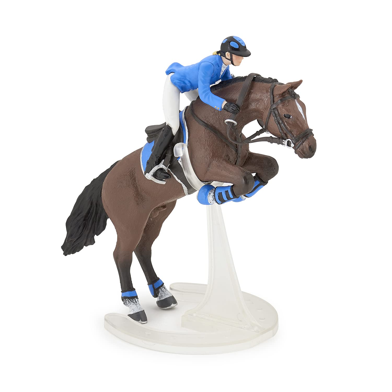Papo - Horse And Rider Jumping Figure Toy for Kids - Ages 3+ - Horses And Ponies Collection - Role Play Horse Riding - Gift Idea Toy for Girls and Boys