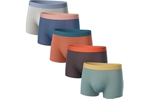 Allurelace Men's Lightweight Modal Briefs - Quick-Drying Breathable Underwear, No Fly Pouch (5-Pack)