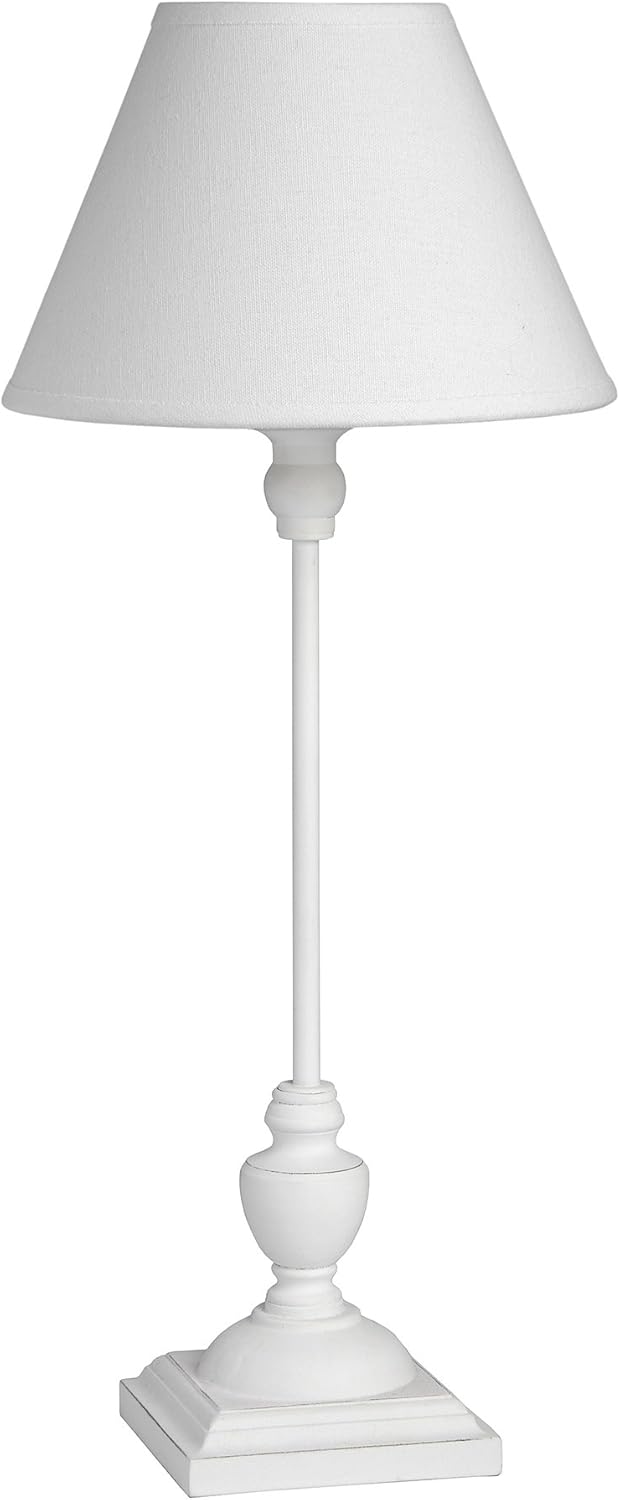 DOWNTON INTERIORS Traditional Antique Style Symi Slim White Wood Table