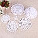 Surepromise 24 Vintage Lace Crochet Motifs Mini Doilies White Decoration Flower DIY Craft Scrapbooking Embellishment