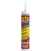 Flex Glue Rubberized Waterproof Adhesive, Clear, 9 oz Cartridge, 1-Pack | Instant grab adhesive, works underwater, caulk gun required, UV resistant, paintable, pools, showers, concrete, brick, RV