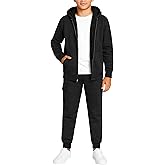 Quad Seven Boys Sweatsuit Set - 2 Piece Sherpa Fleece Lined Zip Up Boys Hoodie and Cargo Athletic Pants Kids Suits Set (8-18)
