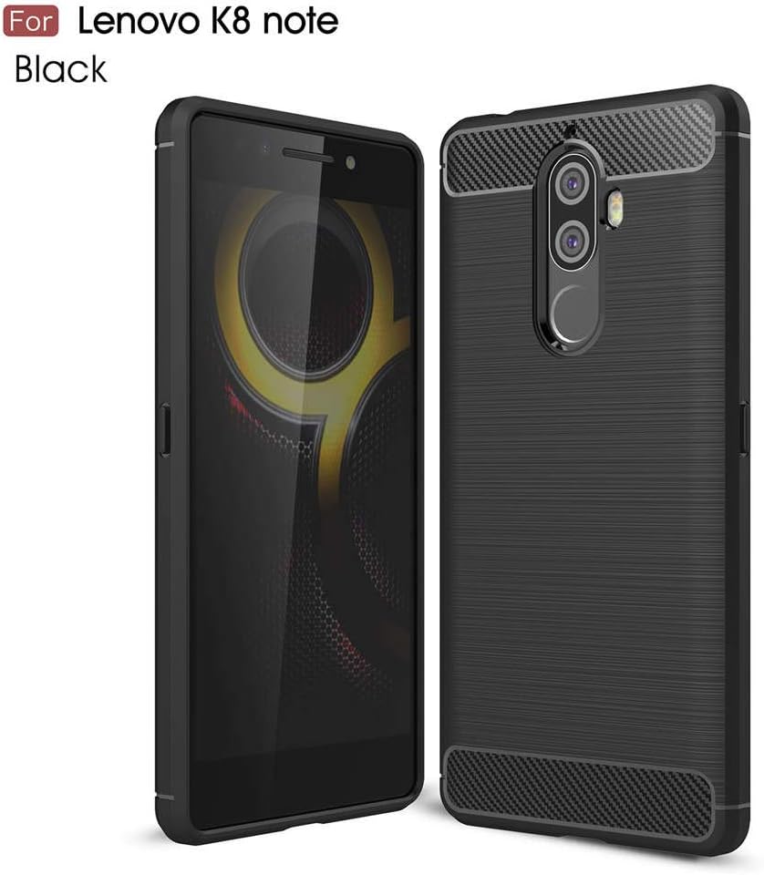 Lenovo K8 Note Case, Carbon Fiber Flexible TPU Rubber Soft Silicone Full-Body Protective Cover for Lenovo K8 Note