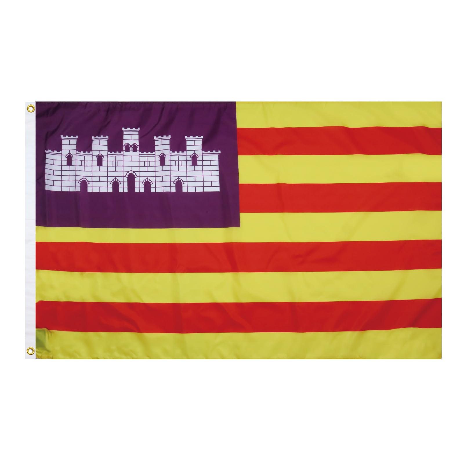 AZ FLAG - Balearic Islands Flag - 3x5 Ft - 100D Polyester Spanish Region Of Islas Baleares Banner with Two Metal Grommets - Fade Resistant - Vivid Colors - 3' x 5' Feet - 150x90 Cm — image 1