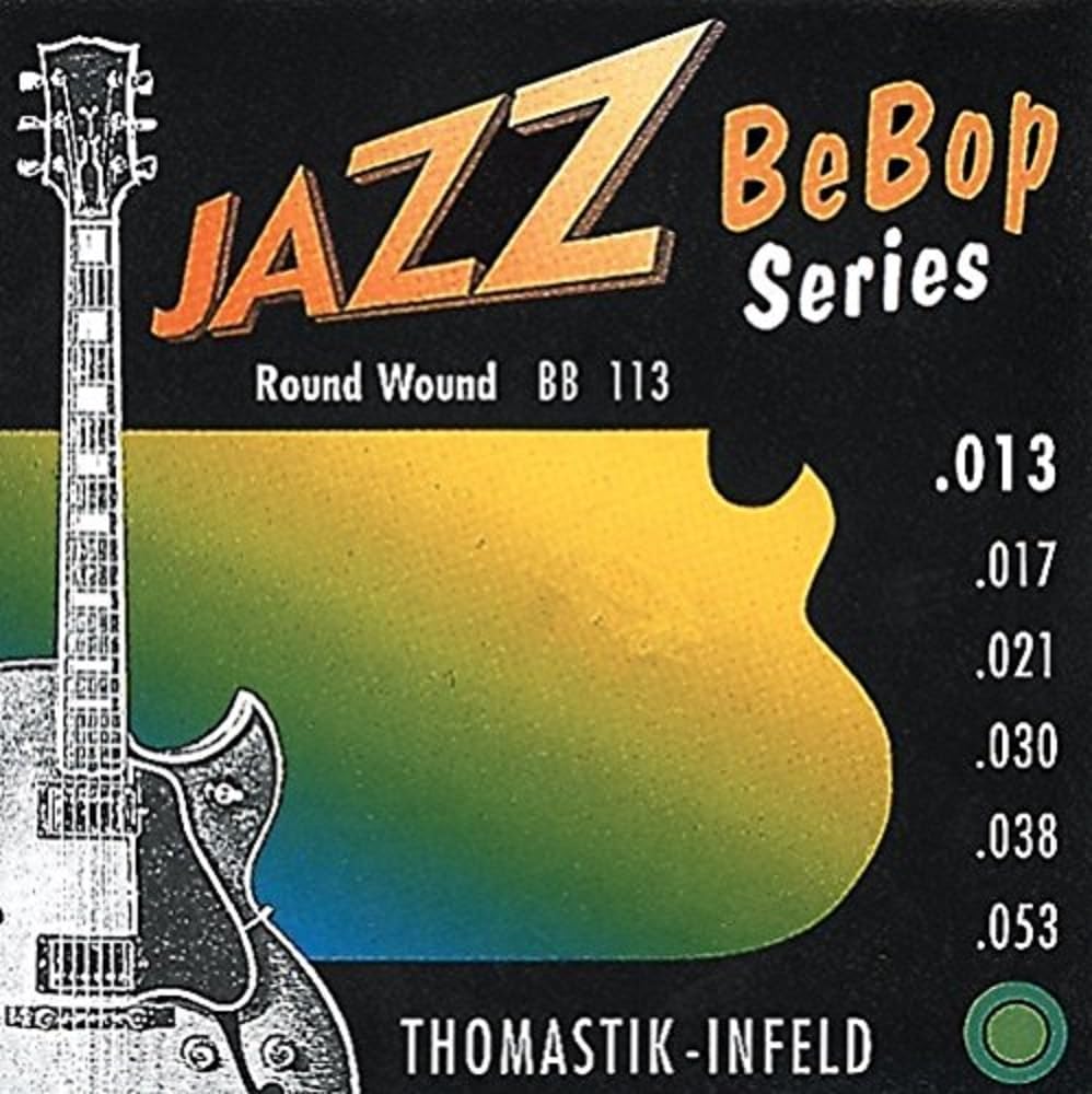 Thomastik single string G .020 plain steel, brass-plated P20 for electric guitar set Jazz Bebop BB112