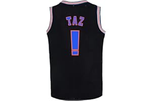 BOROLIN Youth Basketball Jerseys TAZ #! Movie 90s Space Jersey for Kids Sports Shirts