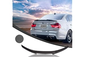 Acmex Rear Spoiler Wing Fits for 2008-2012 BMW E90 M3 Sedan & 2006-2011 E90 3 Series Sedan Trunk M4 Style 323i 325i 325xi 328i 328i xDrive 330i 330xi 335i 335d 335i xDrive M3 (Carbon Fiber)