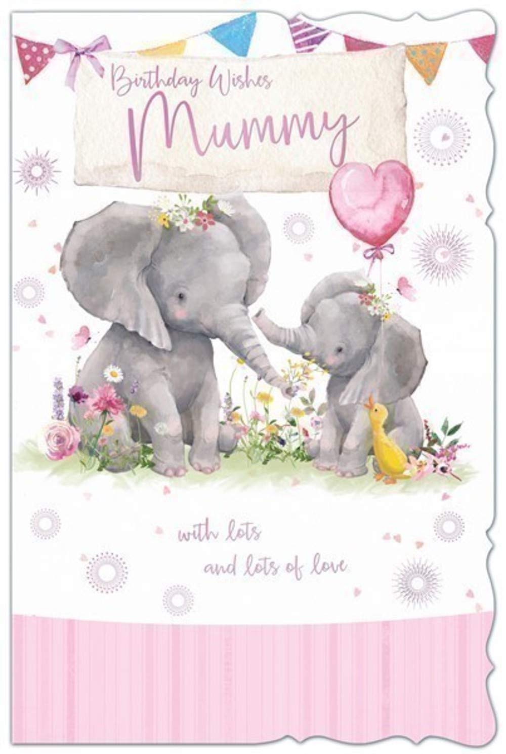 Birthday Greeting Card for Mummy Mum with Lots of Love 15 x 23 Centimetres Birthday Wishes
