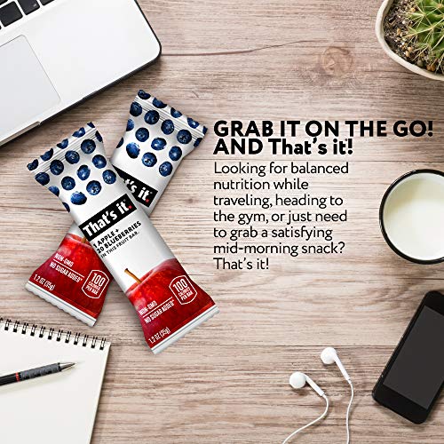 That's it Apple 100% Natural Real Fruit Bar, Best High Fiber Vegan, Gluten Free Healthy Snack, Paleo for Children & Adults, Non GMO Sugar-Free, 1.2 Ounce (Pack of 12) - Thumbnail 5