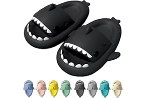 rosyclo Shark Cloud Slippers, Shark Cute Slides for Women Man,Summer Slipper Sandals for Boys Girls Spa Platform Shoes Non-Slip Beach Open Toe Beach Sandals Shower Couple Shoes